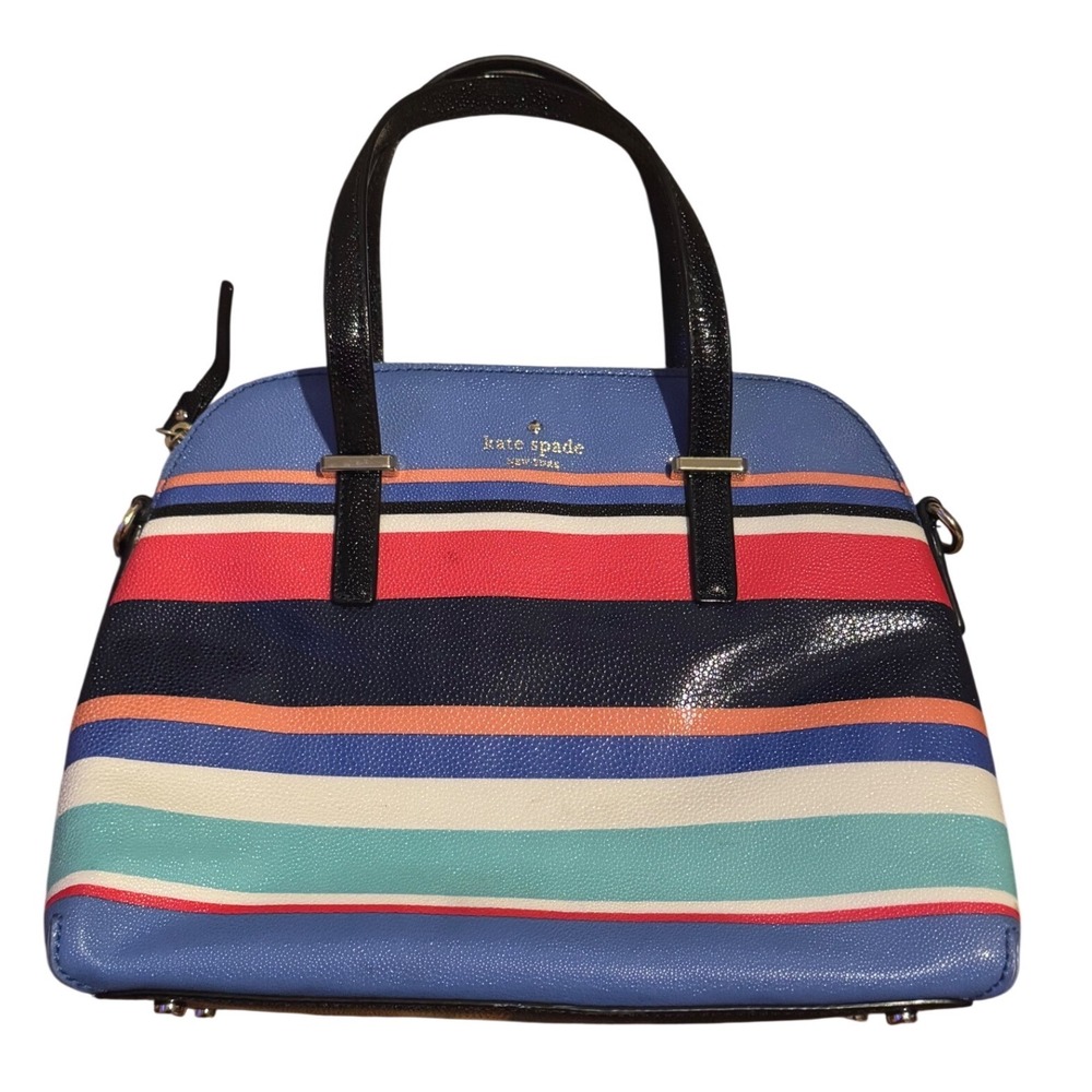 Kate Spade Vintage Rainbow Multi-Striped Tote Crossbody Handbag